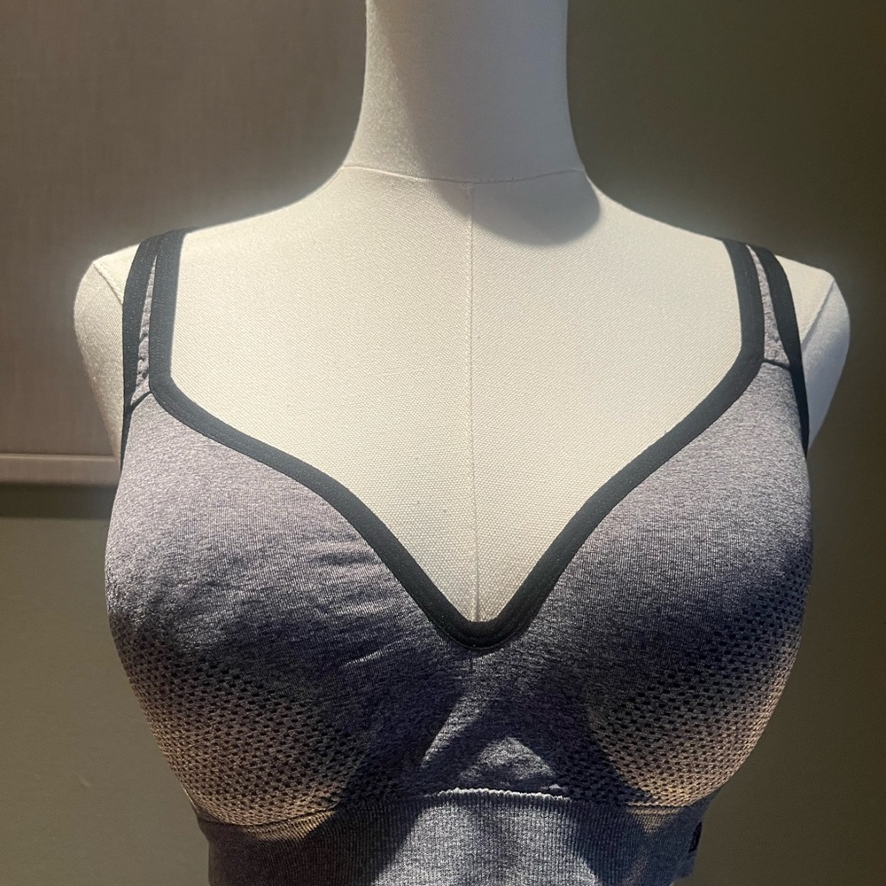 Bally Black and Gray Padded Sports Bra